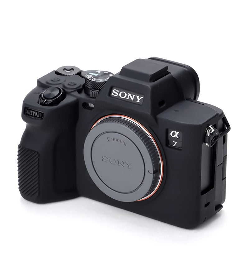 Pocoukate Camera Case for Sony Alpha 7 IV  A7M4  A7 IV Digital Camera Anti-Scratch Slim Fit Soft Cover with Screen Protector  A7IV Exclusive Accessories (not Applicable to A7R4 or A7III) - Black - Image 3